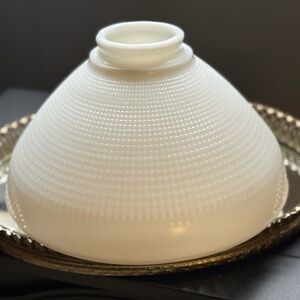 Vintage Corning white milk glass I.E.S. torchiere lamp shade